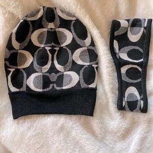 Coach Beanie and Headband Set